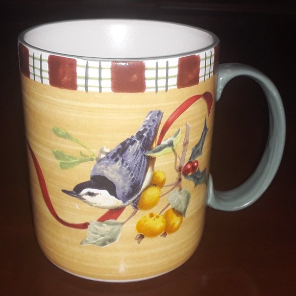 Lenox Dinner Plate, Salad Plate, and Mug. "Winter Greetings Everyday" "Nuthatch - Picture 4 of 9